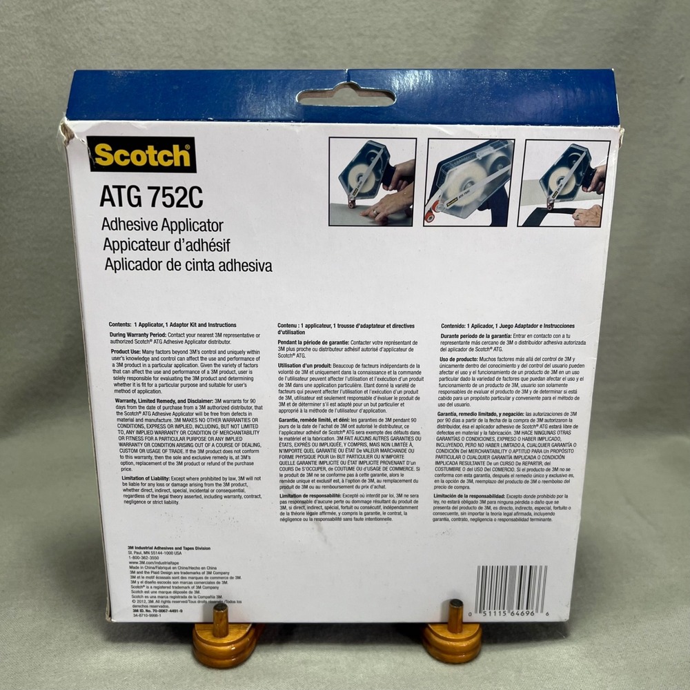 Scotch Adhesive Applicator Blue ATG 752C Industrial Scrapbooking One Size - Picture 3 of 9